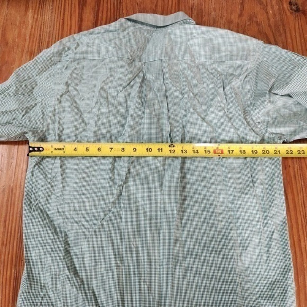 Vineyard Vines Men's Med Green Check Murray Shirt Long Sleeve Button Down Cotton - Picture 8 of 10